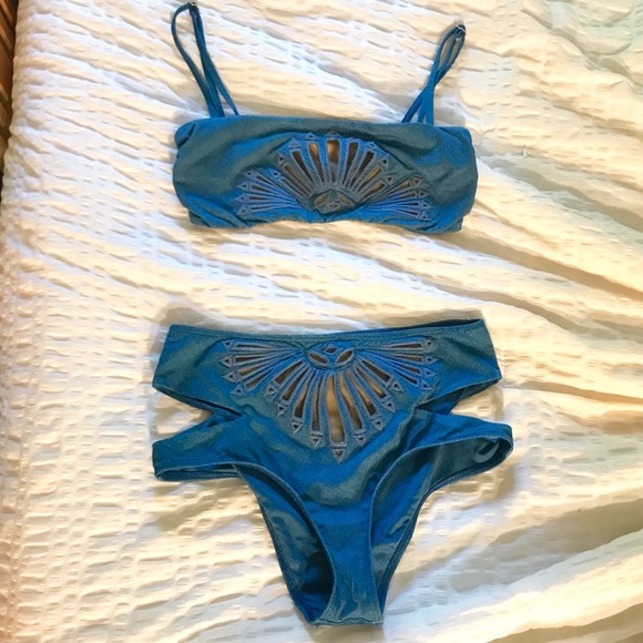 high waisted bikini revolve